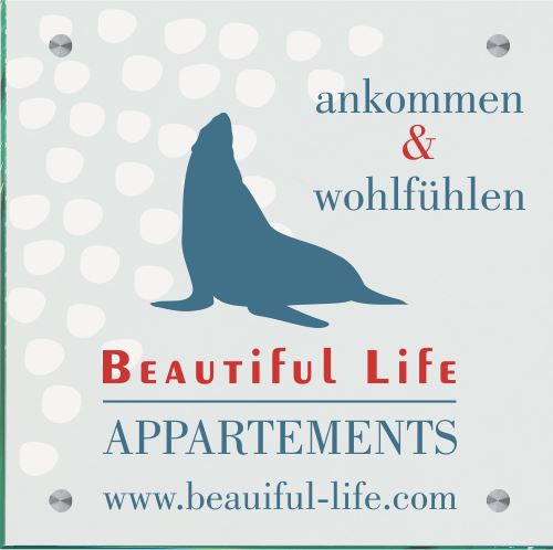Firmenschild für Ferienwohnungen/Vermietungen - Wir gestalten Ihr Schild! 3 300x300mm 