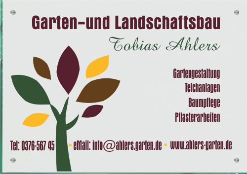 Firmenschild für Gärtner / Garten- und Landschaftsbau - Wir gestalten Ihr Schild!  (A2) 