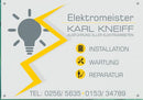 Firmenschild für Elektriker - Wir gestalten Ihr Schild! Firmenschilder Glas und Edelstahl online-tuerschilder.com 