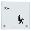 Praxisschilder aus Glas Büro  in 100x150 mm oder 150x150 mm