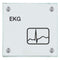 Praxisschild aus Glas EKG mit 2 oder 4 Haltern Praxisschild aus Glas EKG 1