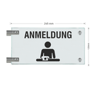 Fahnenschilder Anmeldung Picto Text 18