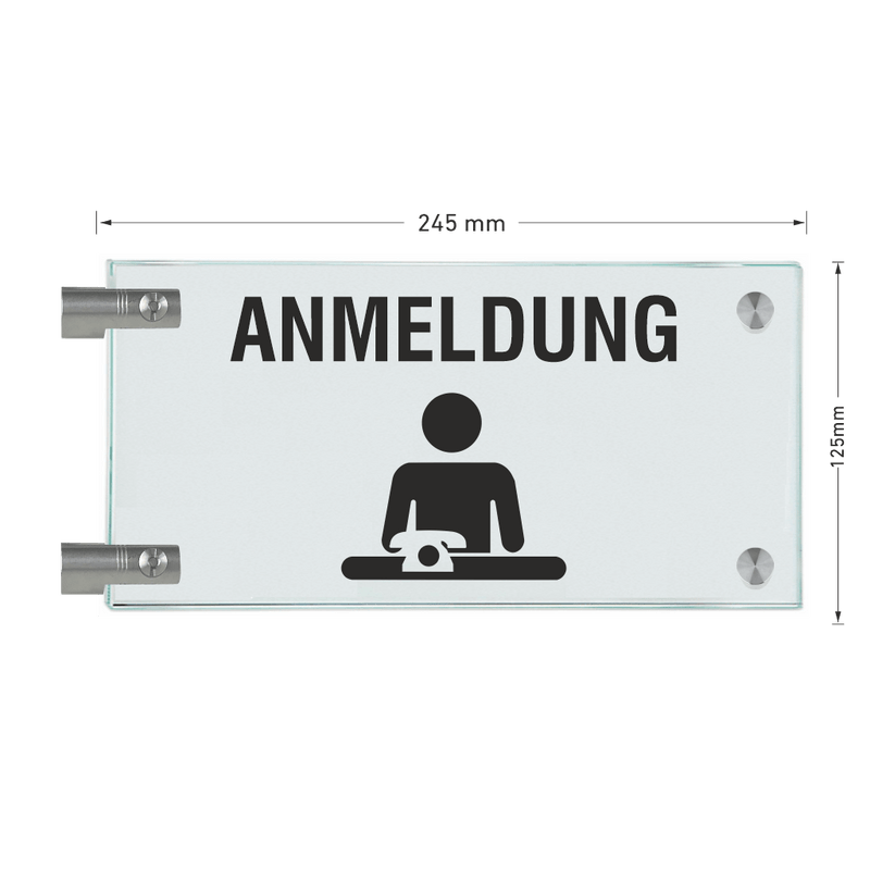 Fahnenschilder Anmeldung Picto Text 18