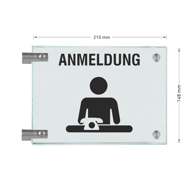 Fahnenschilder Anmeldung Picto Text 19