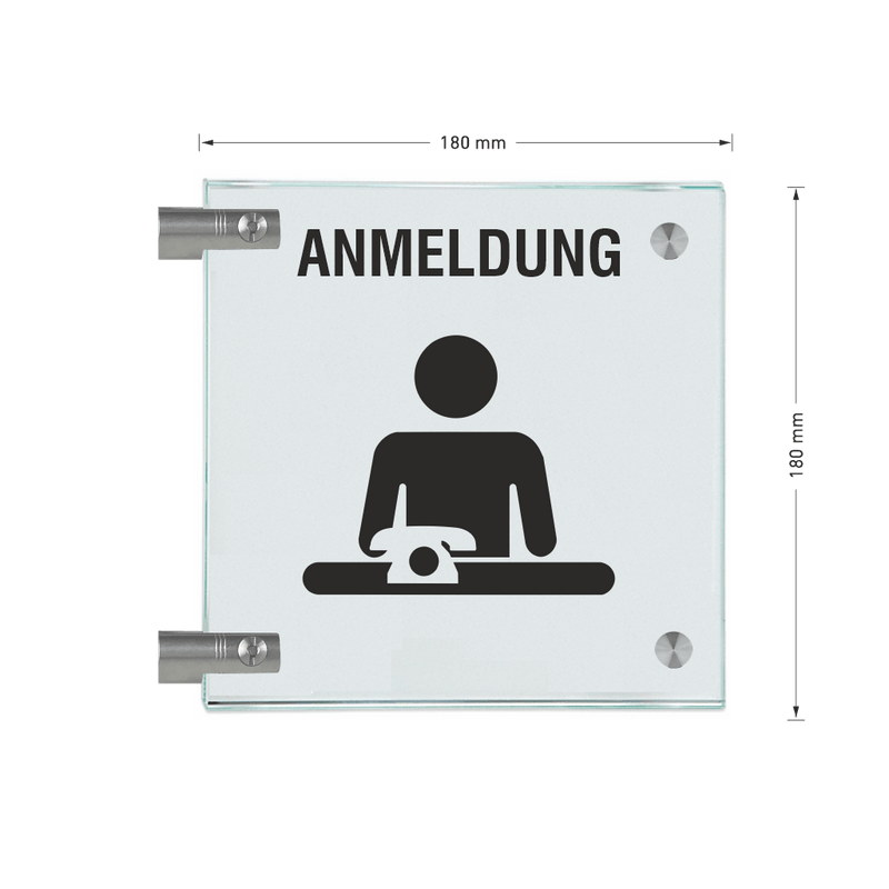 Fahnenschilder Anmeldung Picto Text 13