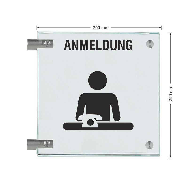 Fahnenschilder Anmeldung Picto Text 14