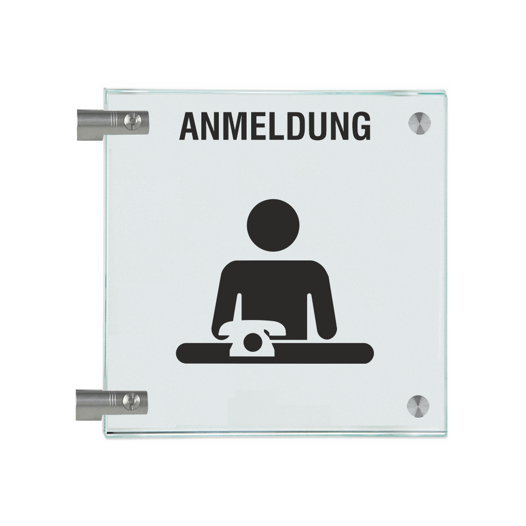 Fahnenschilder Anmeldung Picto Text 1