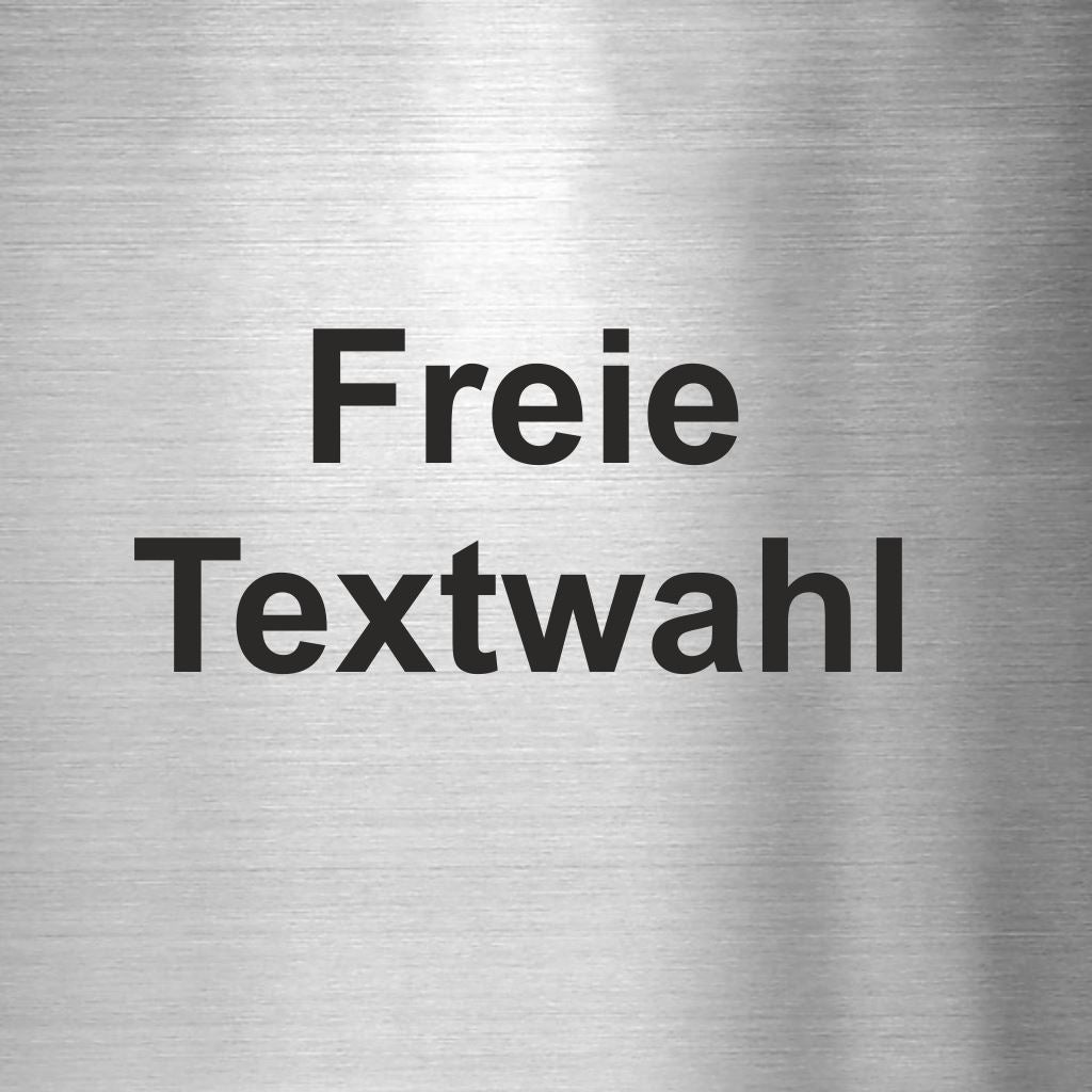 Piktogramme Freie Textwahl Edelstahl 12