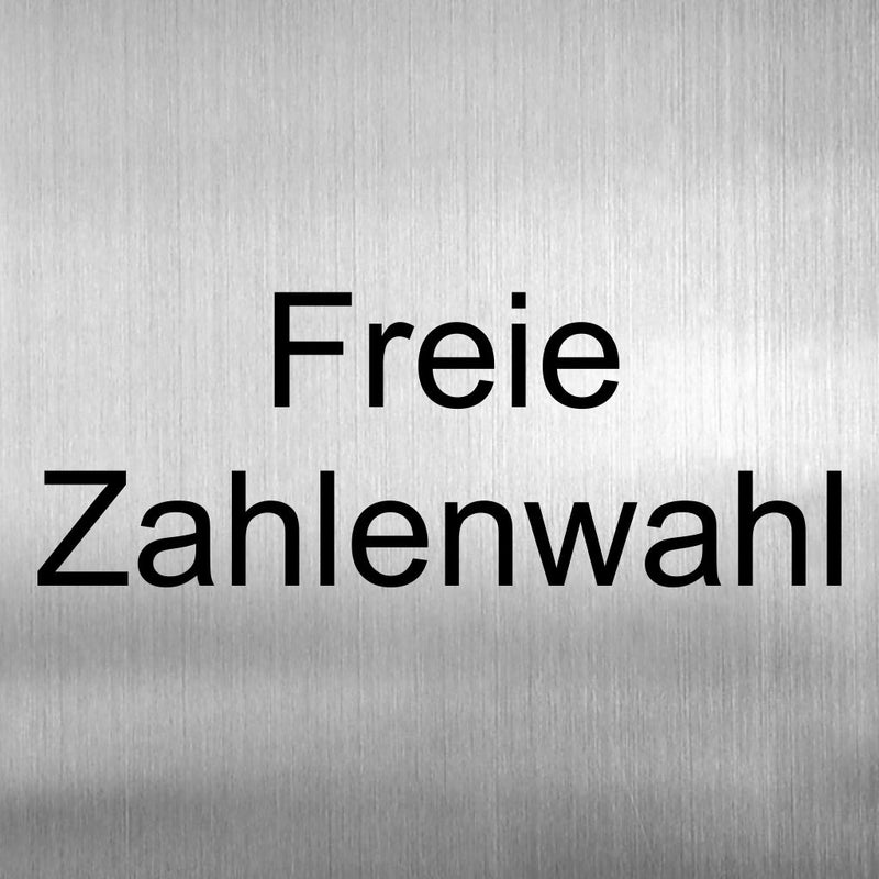 Piktogramm Freie Zahlenwahl Edelstahl Piktogramm Freie Zahlenwahl  70x70mm Ohne Vorabzug 