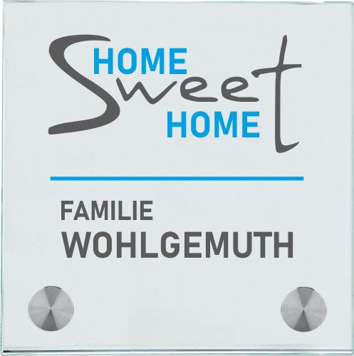 Namensschild Haustür Home Sweet Home personalisiert 