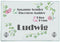 Haustürschilder Blumenklee mit Ihrem Wunschnamen (3 Entwürfe per Mail) - Haustürschild Haustürschild Blumenklee online-tuerschilder.com 