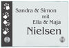 Namensschilder Nielsen Hände personalisiert