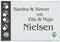 Namensschilder Nielsen Hände personalisiert Haustürschild Nielsen Hände online-tuerschilder.com 