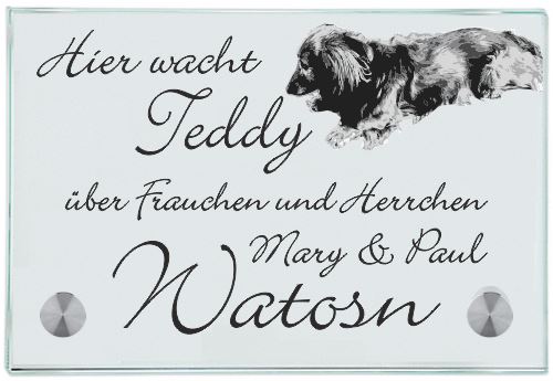 Namensschild Haust Teddy personalisiert - r