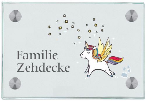 Haustürschilder Einhorn 2 1