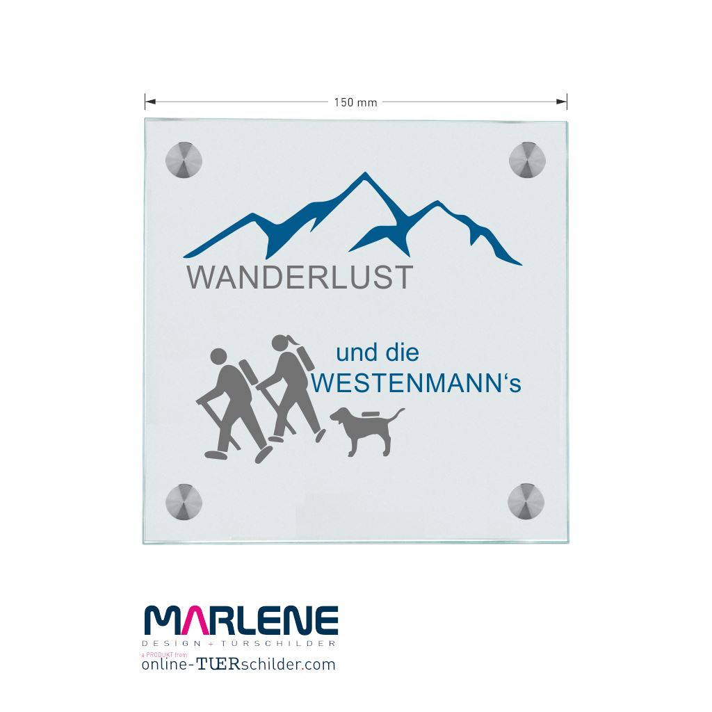 Haustürschilder Wandern 16