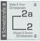 Haustürschild 2a um die Ecke personalisiert Haustürschild 2a um die Ecke online-tuerschilder.com 