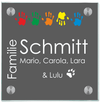 Personalisiertes Familienschild Hände oben - viele Größen - personalisiert