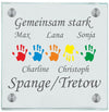 Personalisiertes Familienschild Gemeinsam sind wir stark personalisiert