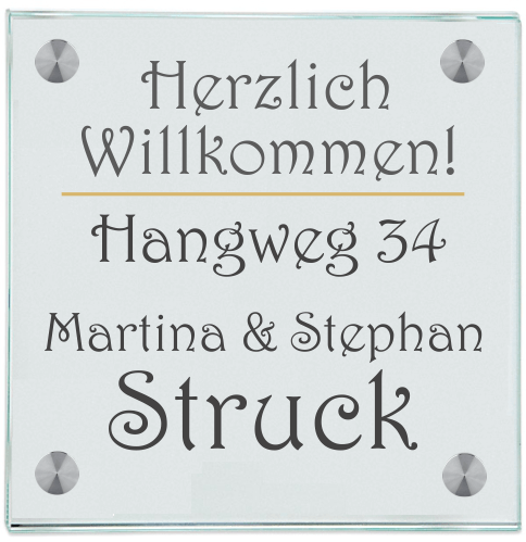 Haustürschilder Herzlich Willkommen 01