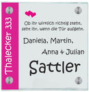 Haustürschilder Weber pink 1