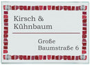 Haustürschilder Kirsch mit Ihrem Wunschnamen (3 Entwürfe per Mail) - Haustürschild Haustürschild Kirsch online-tuerschilder.com 