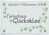 Haustürschilder Klee personalisiert - Haustürschild