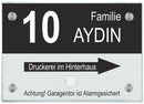 Namensschilder mit Klingelknopf Motiv Nr. 10 mit Ihrem Wunschtext Klingelschild Halbkreis online-tuerschilder.com 