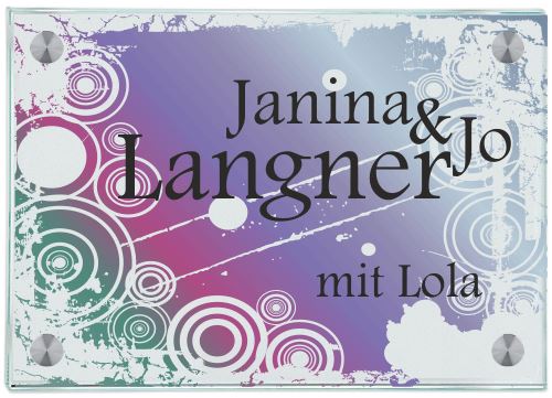 Türschild Vintage personalisiert Haustürschild Vintage online-tuerschilder.com 