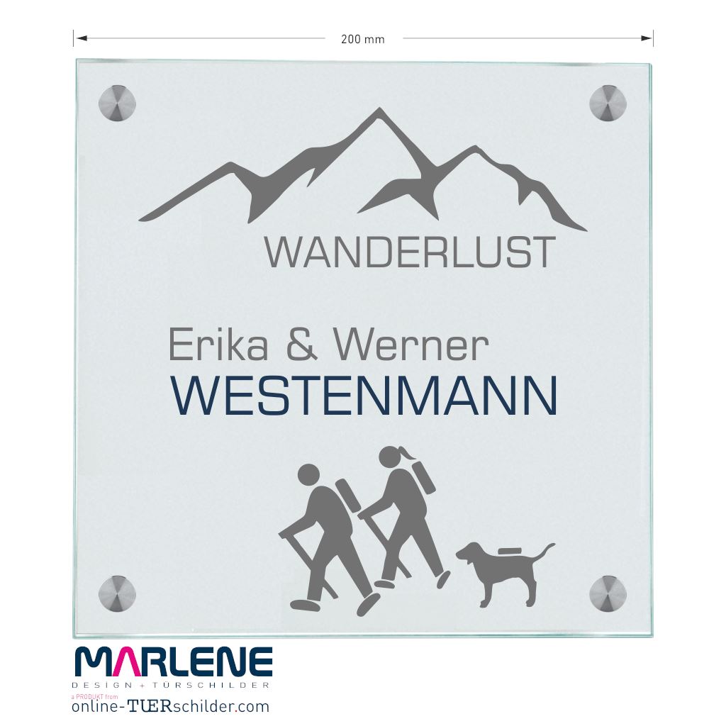 Haustürschilder Wandern 18