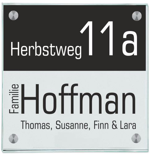 Haustürschilder Halb personalisiert - Haustürschild Haustürschild Halb und Halb online-tuerschilder.com 