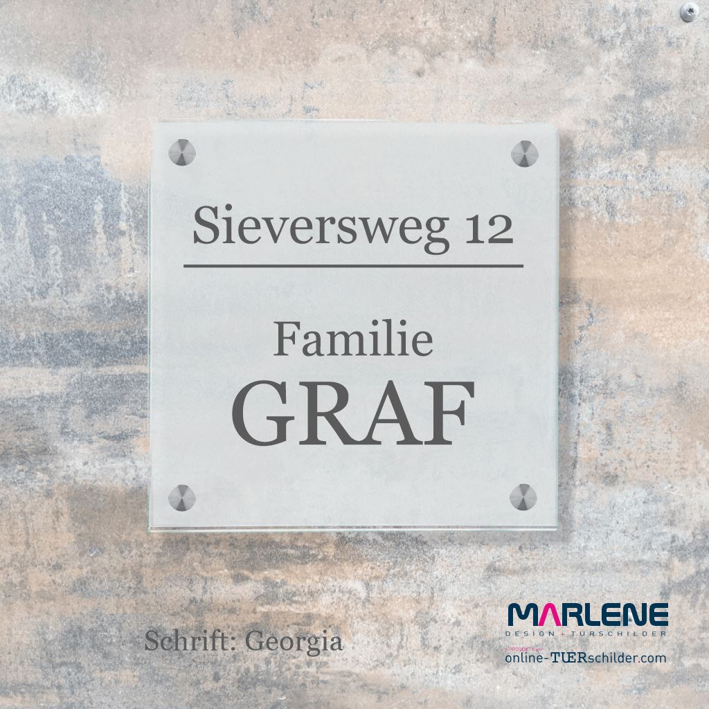 Haustürschilder Graf personalisiert 17