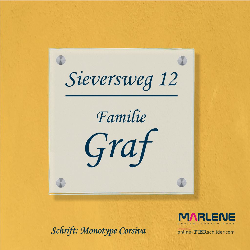Haustürschilder Graf personalisiert 18