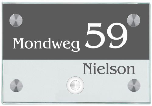 Haustürschild mit Klingelknopf 59 1