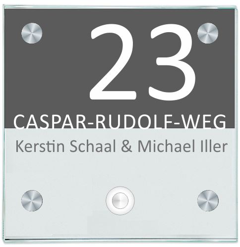 Namensschild  Haustür Klingelknopf Caspar 