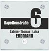 Klingelschild aus Glas Motiv 6 personalisiert
