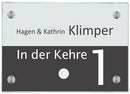Haustürschild mit Klingelknopf Motiv Halb & Halb Klingelschild Halb & Halb online-tuerschilder.com 150 x 210 mm 
