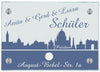 Klingelschild aus Glas Motiv Skyline Potsdam personalisiert
