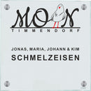 Haustürschilder Moin mit Ihrem Wunschnamen (3 Entwürfe per Mail) - Haustürschild Haustürschild Graf online-tuerschilder.com 200x200mm 