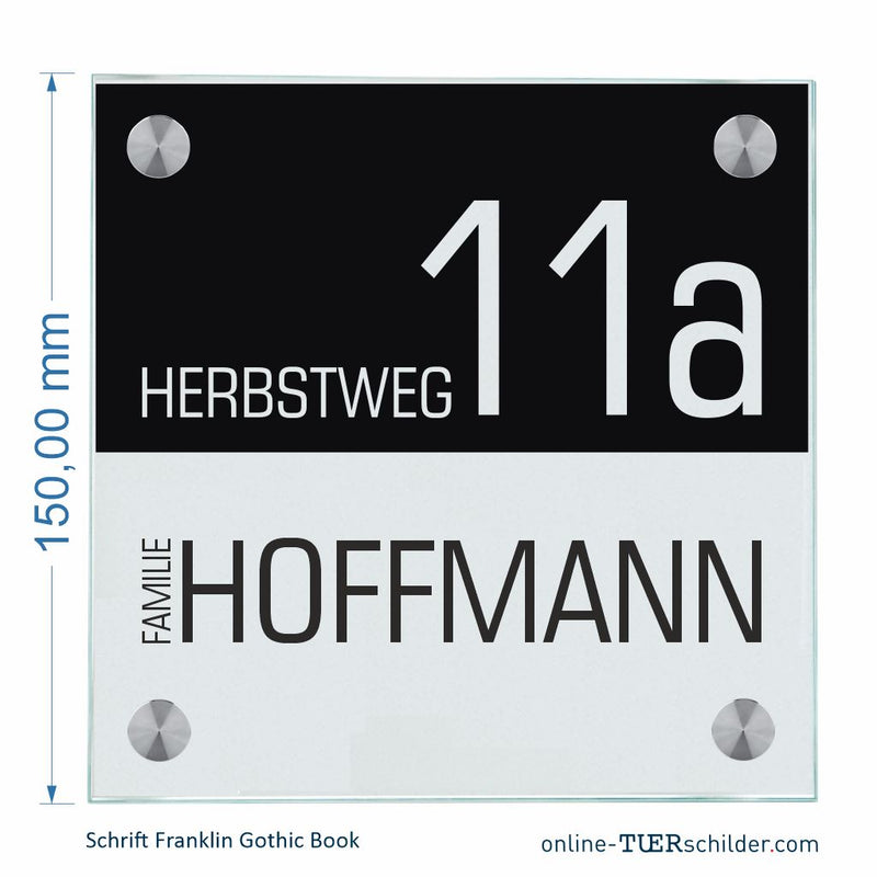 Haustürschilder Halb und Halb personalisiert Haustürschild Halb und Halb online-tuerschilder.com 