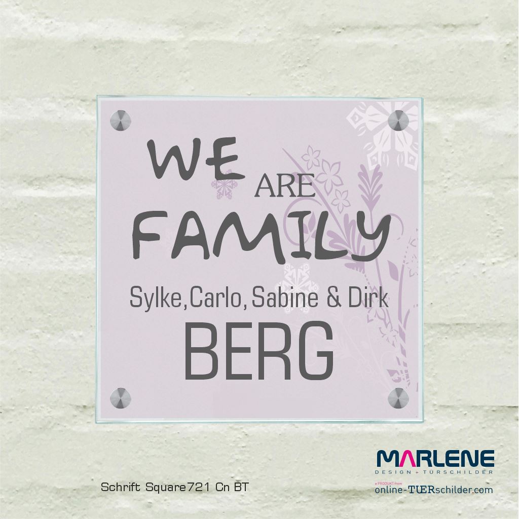 Haustürschilder We are Family 2 personalisiert Haustürschild We are Family 2 online-tuerschilder.com 