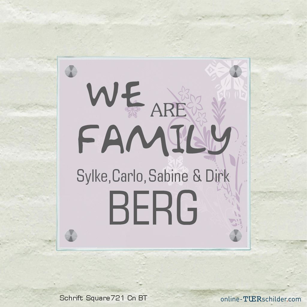 Haustürschilder We are Family 2 personalisiert Haustürschild We are Family 2 online-tuerschilder.com 