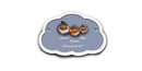 Familientürschild aus Keramik 3-4 Familienmitglieder Zwerg Wolke Familientürschild aus Keramik Zwerg Wolke online-tuerschilder.com 3 Personen Hellblau 