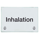 Praxisschild aus Glas Inhalation mit 2/4 Haltern Praxisschild aus Glas 3