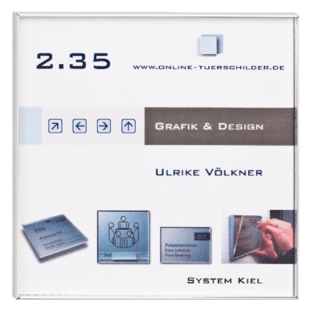 Infoschild Kiel - Schilderrahmen aus Aluminium 
