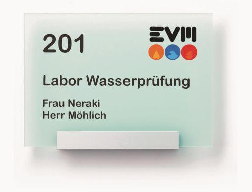 Türschilder Lübeck für Ihr Büro - mit Scheiben aus Acrylglas in verschiedenen Farben 15