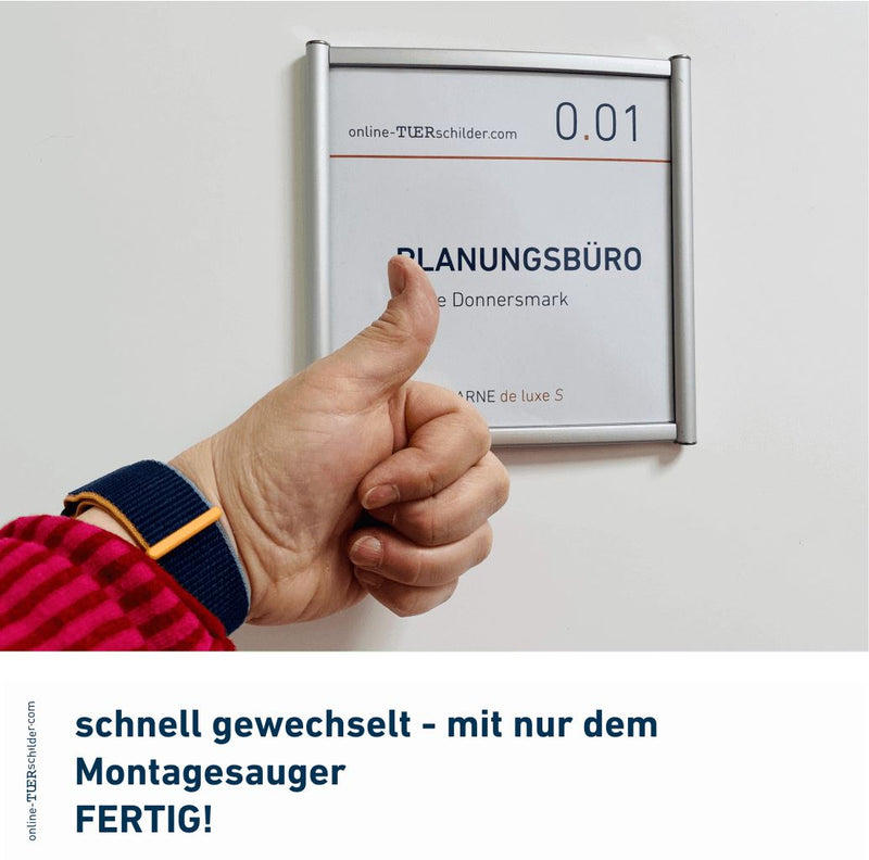 Türschild für Ihr Büro Marne de Luxe S - mit Aluminium Stegen - 5