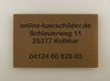 Messingschild 110 x 70 mm rechteckig mit Ihrem Wunschtext