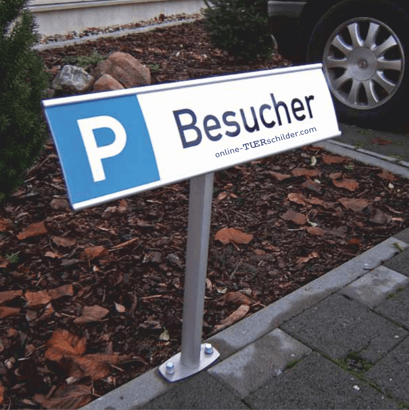 Parkplatzschilder zum Verschrauben oder mit Erdspieß und individueller  Beschriftung