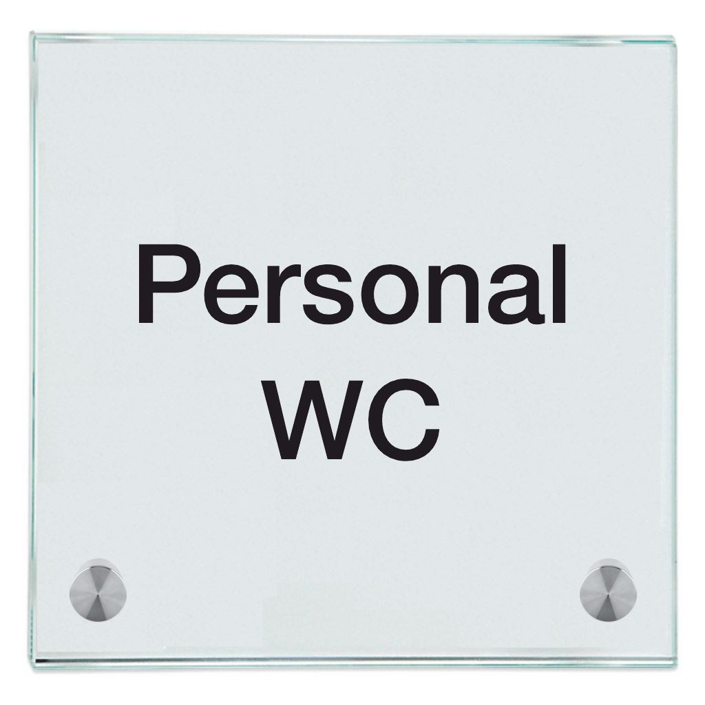 Praxisschilder aus Glas Personal WC 6